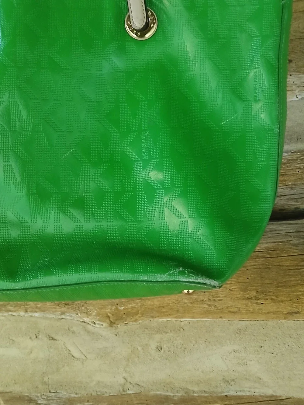 Michael Korrs Palm Green Jet Set Grab Bag Tote 17